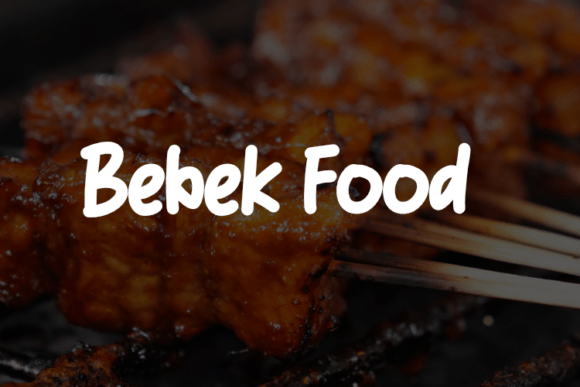 Bebek Food: A Modern Typeface for Editorial Design
