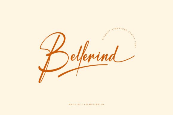 Bellerind: A Graceful Script Font for Editorial Design