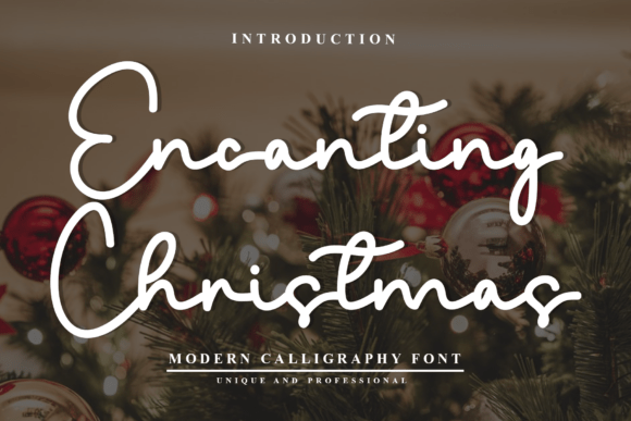 Encanting Christmas: A Festive Typeface for Holiday Editorial Design