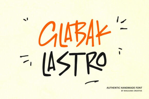 Glabak Lastro: A Bold Handmade Typeface for Editorial Impact