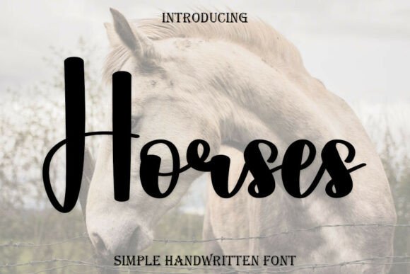Horses Font: A Gentle Script for Editorial Design