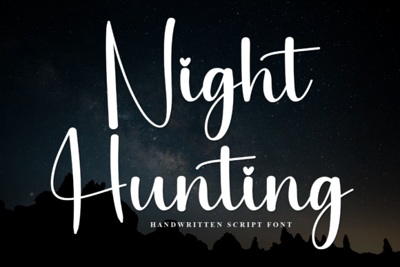 Night Hunting: A Script Font for Editorial Design